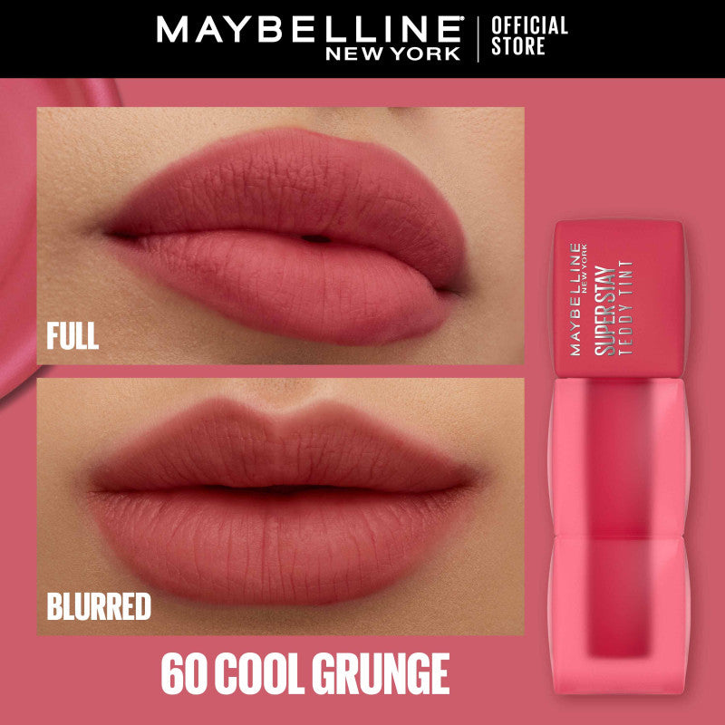 Maybelline Superstay Teddy Tint - 12HR Longwear, Transferproof, Blurred Soft Matte Multi-Use Tint