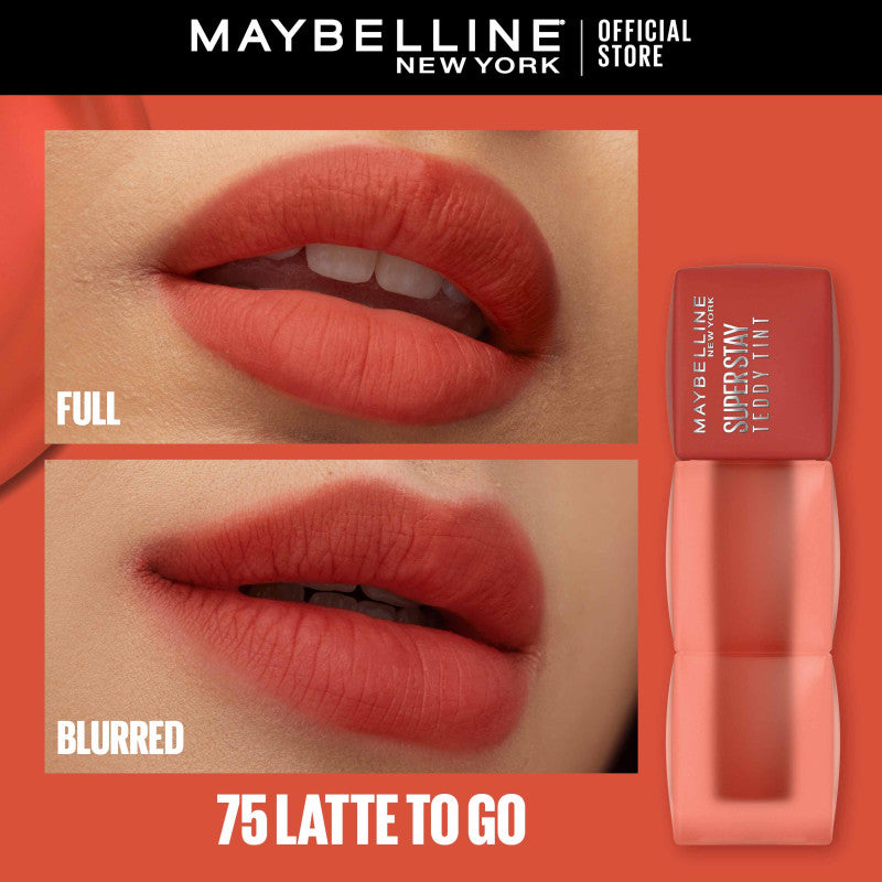 Maybelline Superstay Teddy Tint - 12HR Longwear, Transferproof, Blurred Soft Matte Multi-Use Tint