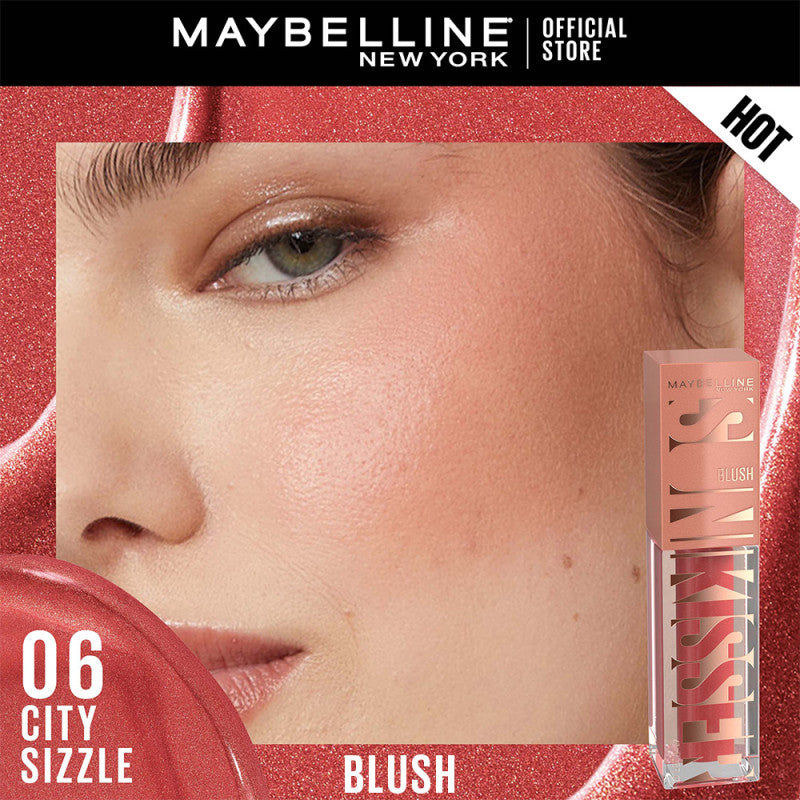 Maybelline Sunkisser Blush 12H Longwear Multi-Use Liquid Blush, Bronzer, Highlighter, with Vitamin E