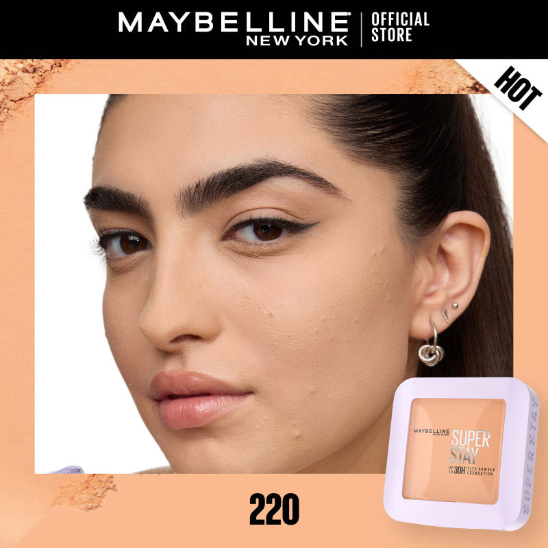 Maybelline Super Stay Flex Powder 30H LONGWEAR POWDER FOUNDATION TWO-WAY CAKE FULL COVERAGE MATTE