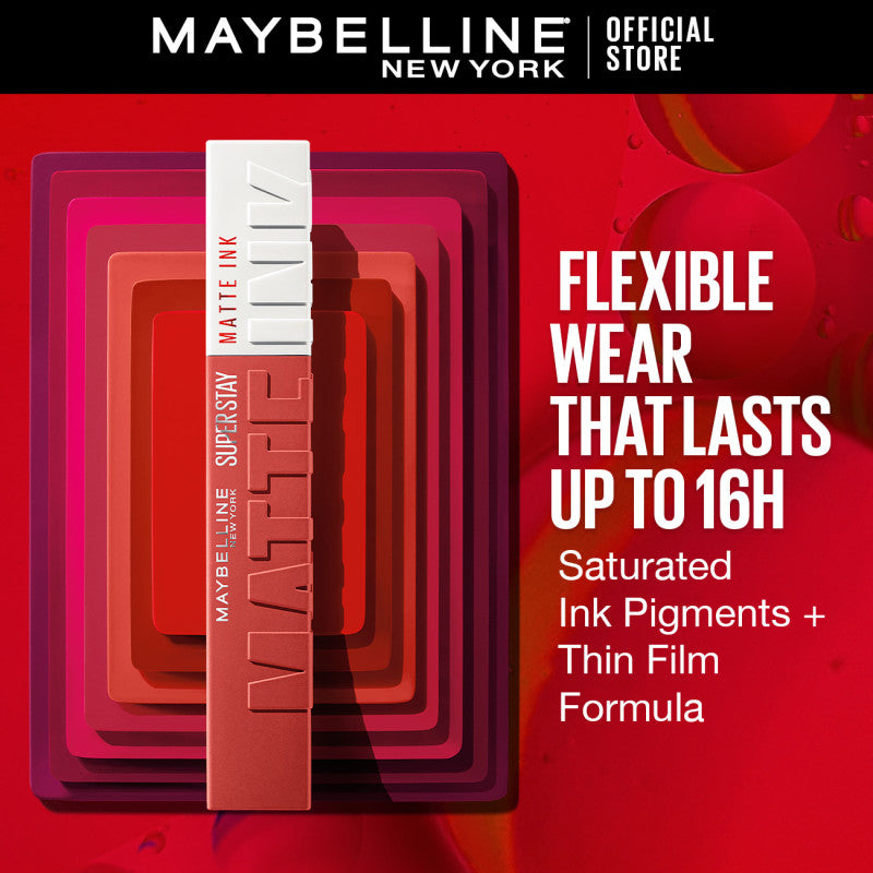 Maybelline SuperStay Matte Ink Liquid Lipstick 16HR Long-Lasting, Transferproof, High Pigment