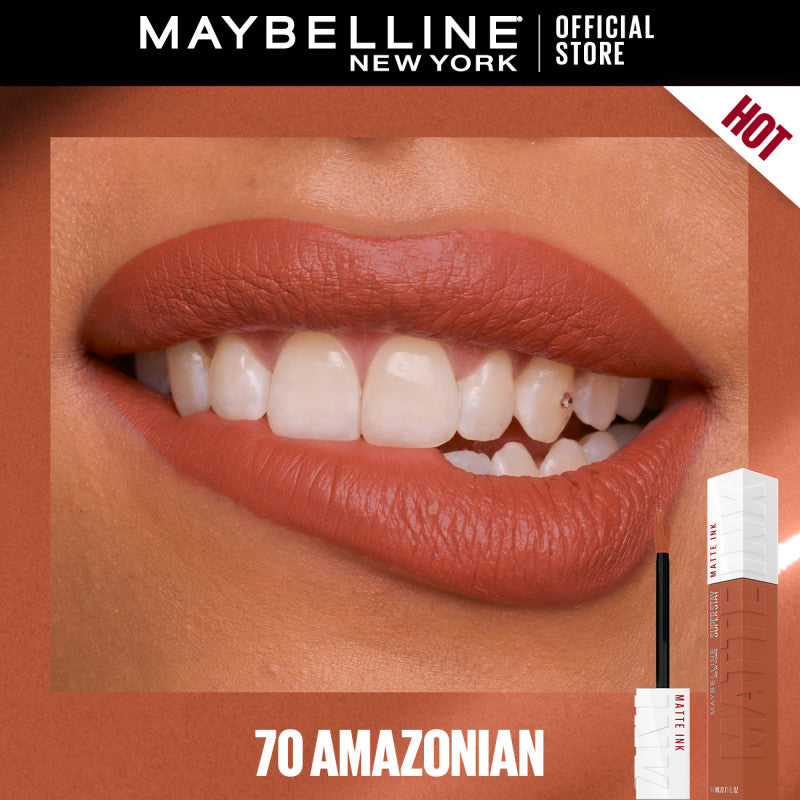 Maybelline SuperStay Matte Ink Liquid Lipstick 16HR Long-Lasting, Transferproof, High Pigment