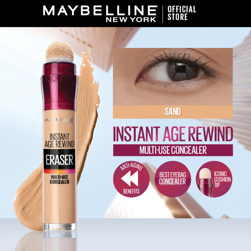 Maybelline Instant Eraser 12HR Multi-use 2-in-1 Cushion Concealer & Treatment, Full Coverage