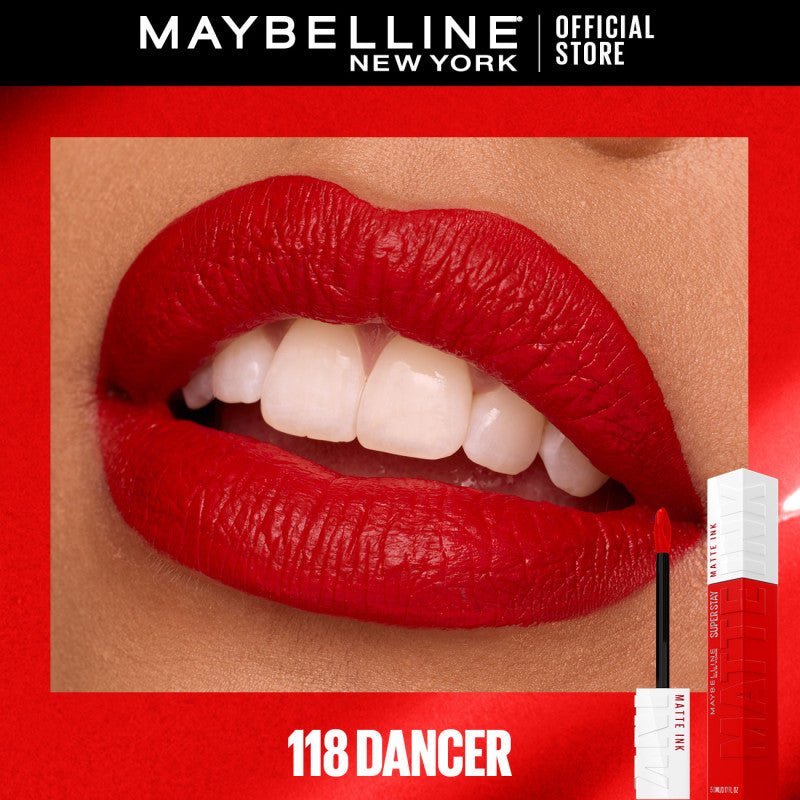 Maybelline SuperStay Matte Ink Liquid Lipstick 16HR Long-Lasting, Transferproof, High Pigment