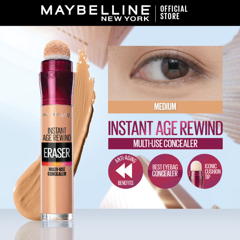 Maybelline Instant Eraser 12HR Multi-use 2-in-1 Cushion Concealer & Treatment, Full Coverage