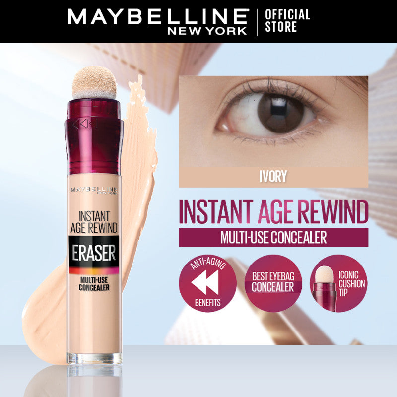 Maybelline Instant Eraser 12HR Multi-use 2-in-1 Cushion Concealer & Treatment, Full Coverage
