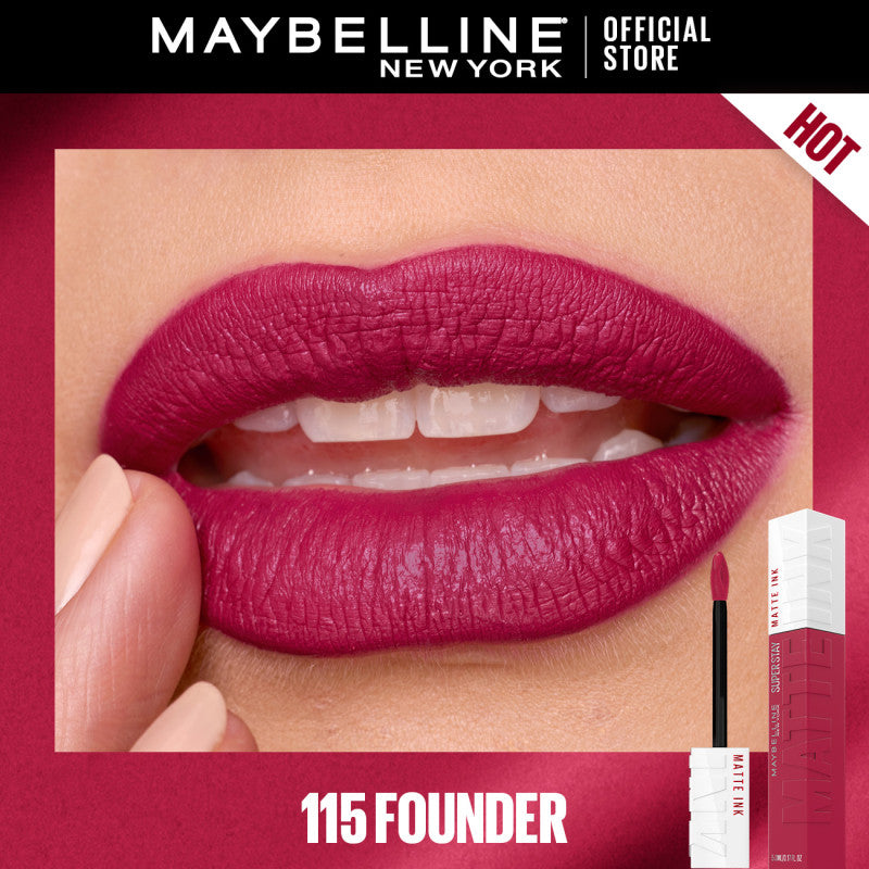 Maybelline SuperStay Matte Ink Liquid Lipstick 16HR Long-Lasting, Transferproof, High Pigment