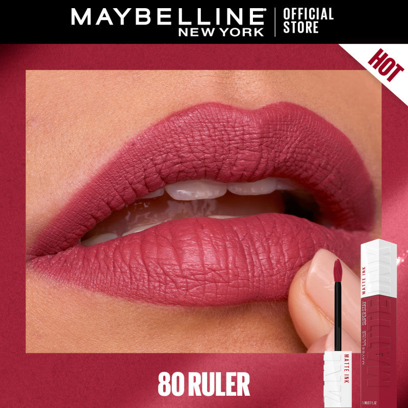 Maybelline SuperStay Matte Ink Liquid Lipstick 16HR Long-Lasting, Transferproof, High Pigment