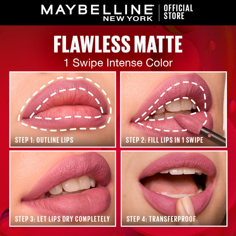 Maybelline SuperStay Matte Ink Liquid Lipstick 16HR Long-Lasting, Transferproof, High Pigment