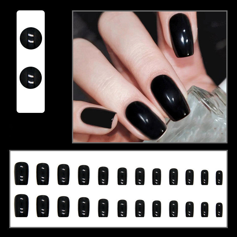 【Free Gift】24Pcs Short Pure Color Fake Nails Set with Jelly Glue Nail Extension Set Press on Nails COD